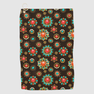 Serviette De Golf Broches ethniques motif sans couture