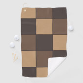 Serviette De Golf Brown Checkers (En situation)