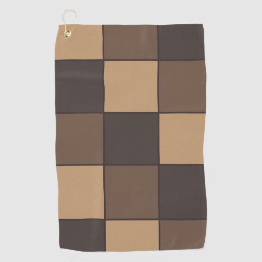 Serviette De Golf Brown Checkers (Devant)
