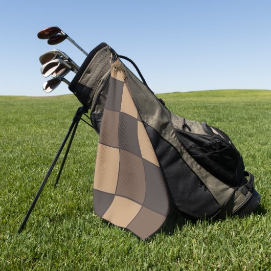 Serviette De Golf Brown Checkers (Vert)
