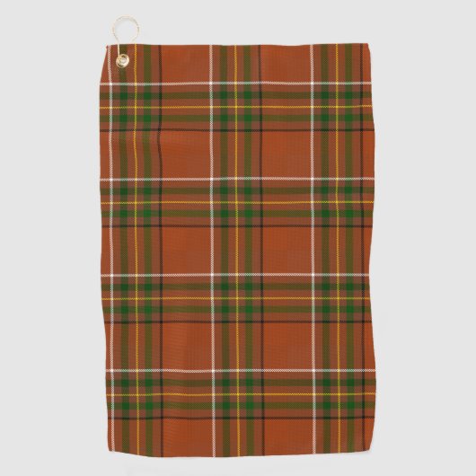 Serviette De Golf Brown Earthy Plaid Tartan  (Devant)