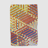 Serviette De Golf Brown, Marine, Jaune (Devant)