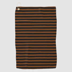 Serviette De Golf Brown noir rayures motif sans couleur