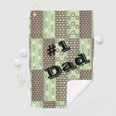 Serviette de golf Brown vert #1 Papa (En situation)