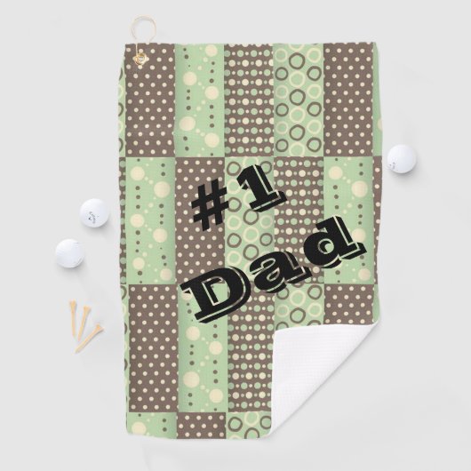 Serviette de golf Brown vert #1 Papa (En situation)