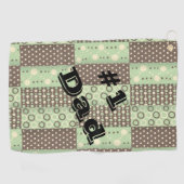 Serviette de golf Brown vert #1 Papa (Horizontal)