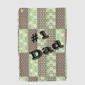 Serviette de golf Brown vert #1 Papa (Devant)
