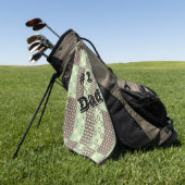 Serviette de golf Brown vert #1 Papa (Vert)
