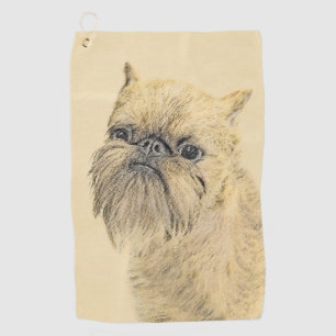 Serviette De Golf Bruxelles Griffon Peinture - Cute Original Chien A