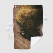 Serviette De Golf Buffalo de bison de bois (En situation)