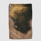 Serviette De Golf Buffalo de bison de bois (Devant)