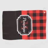 Serviette De Golf Buffalo Plaid Motif (Horizontal)