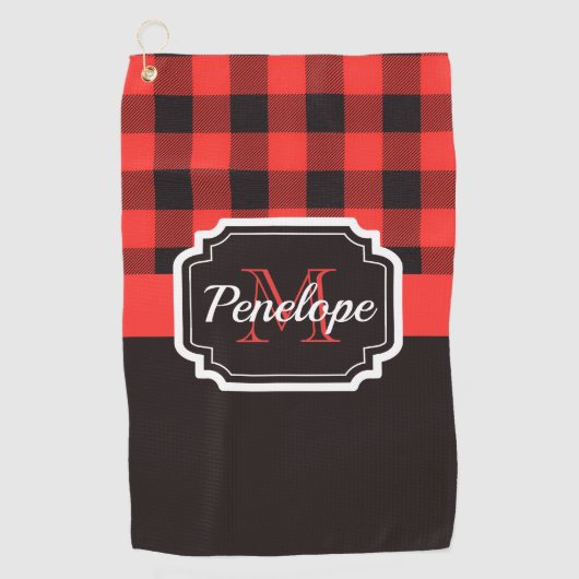 Serviette De Golf Buffalo Plaid Motif (Devant)