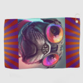 SERVIETTE DE GOLF BULL CHIEN FUNNY GOLF TOWEL (Horizontal)