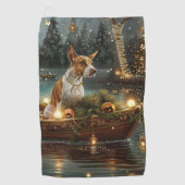 Serviette De Golf Bull Terrier Noël Festive Voyage (Devant)