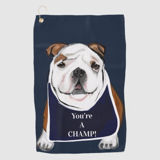 SERVIETTE DE GOLF BULLDOG  (Devant)