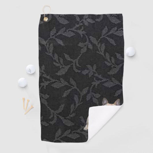 Serviette De Golf Bulldog français (En situation)