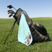 Serviette De Golf Bulldog français (Vert)