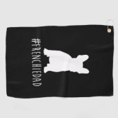 Serviette De Golf Bulldog Lover | Frenchie Papa Français Bulldog Pap (Horizontal)