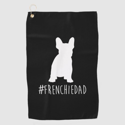 Serviette De Golf Bulldog Lover | Frenchie Papa Français Bulldog Pap (Devant)