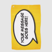 Serviette De Golf Bulle de texte personnalisée Fun Comic Book (Devant)