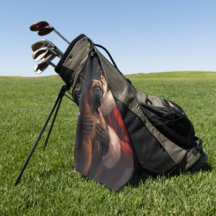 Serviette De Golf Bullmastiff avec Noël Festif du Père Noël