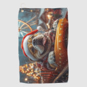 Serviette De Golf Bullmastiff Dog Roller Dessous de verre Noël (Devant)