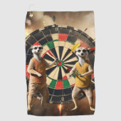 Serviette De Golf Bullseye Burrow : Meerkat Dart League, (Devant)