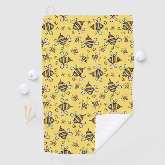 Serviette De Golf Bumble Bee Motif (En situation)