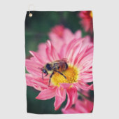 Serviette De Golf Bumble Bee On Rose Daisy Flower 2 (Devant)
