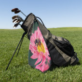 Serviette De Golf Bumble Bee On Rose Daisy Flower 2 (Vert)