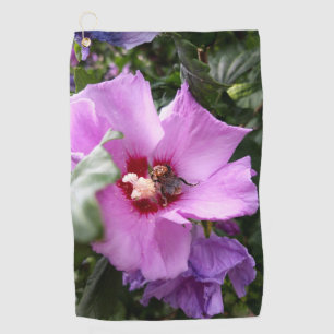 Serviette De Golf Bumblebebe sur la fleur d'Hibiscus