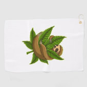 Serviette De Golf Bun Weed Sloth (Horizontal)