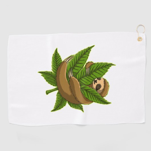 Serviette De Golf Bun Weed Sloth (Horizontal)