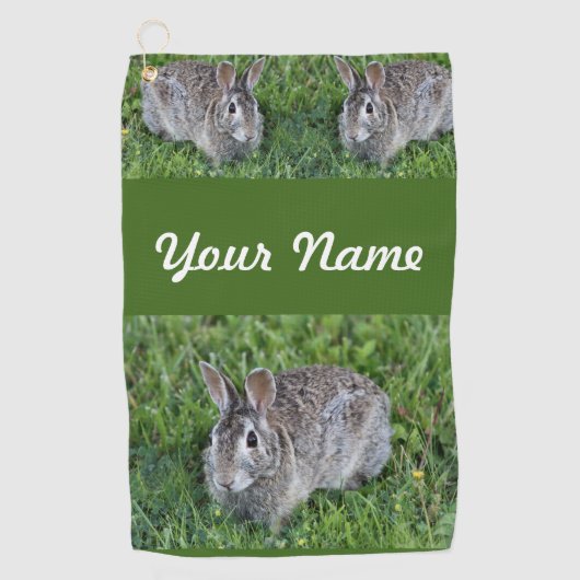 Serviette De Golf Bunny Hoppy (Devant)
