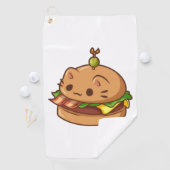 Serviette De Golf Burger de chat 2 (En situation)