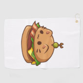 Serviette De Golf Burger de chat 2 (Horizontal)