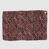 Serviette De Golf Burgundy et Gold Leopard Series Design 1 (Horizontal)