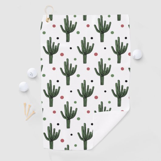 Serviette De Golf Cactus (En situation)