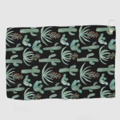 Serviette De Golf Cactus du désert Saguaro Succulents Aquarelle (Horizontal)