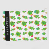 Serviette De Golf Cactus mignons, Cactus Motif, Succulent, Votre Nom (Horizontal)