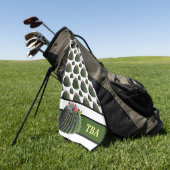 Serviette de golf Cactus - Monogramme personnalisé (Vert)