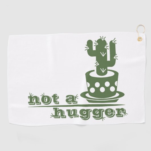 Serviette De Golf Cactus Pas un gros cactus drôle dire (Horizontal)