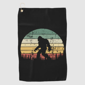 Serviette De Golf Cadeau Bigfoot Retro Sunset