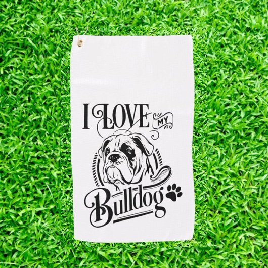 Serviette De Golf Cadeau Bulldog