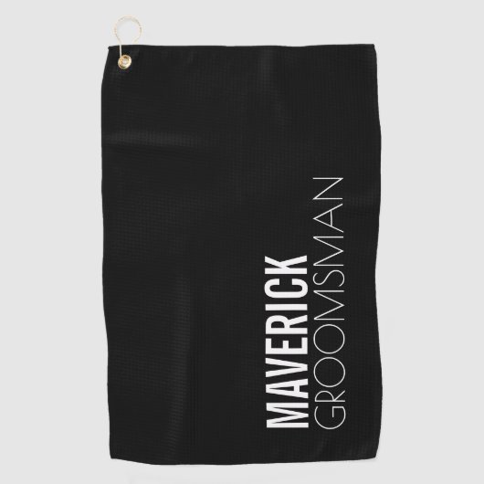 Serviette De Golf Cadeau de Garçons d'Honneur Moderne Tendance Mascu (Devant)