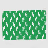 Serviette De Golf Cadeau de golf Dachshund Vert (Horizontal)
