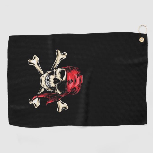 Serviette De Golf Cadeau de golf Pirate (Horizontal)