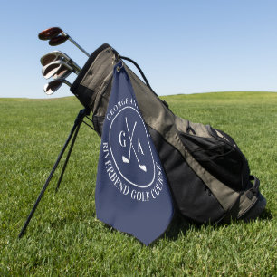 Serviette De Golf Cadeau de monogramme de club de golf personnalisé