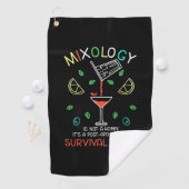 Serviette De Golf Cadeau de Noël | Bartender Mixologue (En situation)